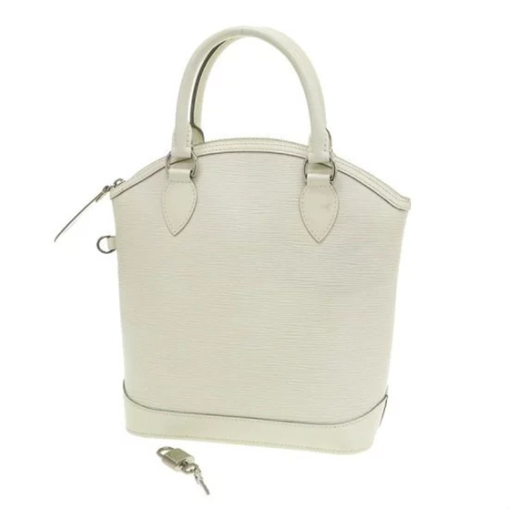 Louis Vuitton Epi Lockit Vertical handbag white Epi leather rolled